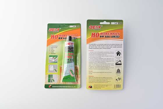 Clear No More Nails Glue - Fast Setting Liquid Nail Adhesive with Strong Bonding for Wood and Picture Frames