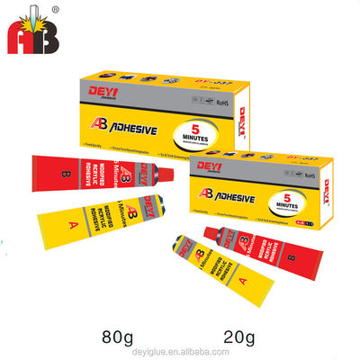 چسب مایع ضخیم MF C4H6O2 Acrylic AB Glue برای چسبندگی عالی و مقاومت شیمیایی