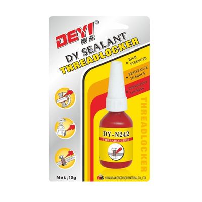 مواد اولیه اصلی آبی قدرت متوسط N242 رشته قفل چسب برای پیچ و مغز
