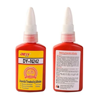 12 ماه عمر شیلف متاکریلات قدرت متوسط دریچه زاویه ای آنیروب چسب دار Threadlocker آبی
