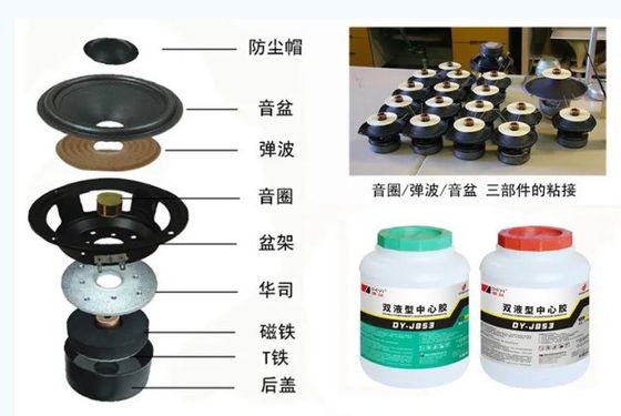 چسب آکریلیک دو قطعه بلندگو با واسکوسیت 3000-9000cps