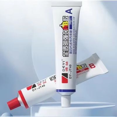 مواد اصلی آکریلیک کریستال شفاف AB چسب چسب برای چسبیدن قوی به PVC