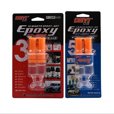 چسب اپوکسی شفاف AB مقاوم در برابر دمای بالا با عمر 12 ماه برای اتصال قوی