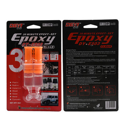 چسب اپوکسی شفاف AB مقاوم در برابر دمای بالا با عمر 12 ماه برای اتصال قوی