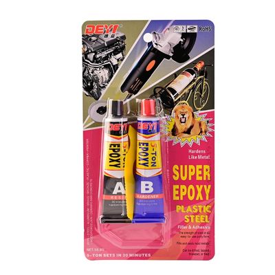 چسب اپوکسی شفاف AB مقاوم در برابر دمای بالا با عمر 12 ماه برای اتصال قوی