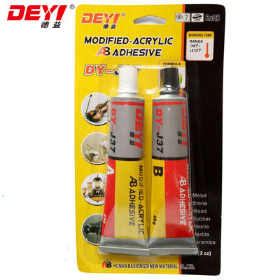 محکم شدن سریع 5 دقیقه چسب آکریلیک اصلاح شده با نسبت مخلوط 1:1 و مقاومت برش بالا ≥20Mpa برای کاربردهای صنعتی