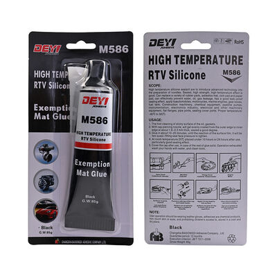 درزگیر سیلیکونی مقاوم در برابر اسید سیاه 85 گرمی با مقاومت دمایی 320 درجه سانتیگراد با قیمت کارخانه