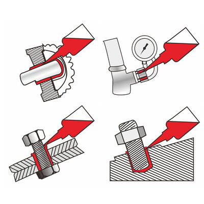 Hgh درجه حرارت قرمز بطری کوچک لوله مهر و موم رشته قفسه چسب
