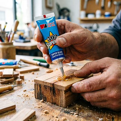 محلول باندینگ قوی چند منظوره چسب سیانواکریلات فوری 502 Super Glue مناسب برای مصارف مختلف صنعتی