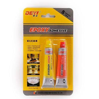 Quick-Set 5-Min Clear Epoxy AB Glue High Strength Adhesive 30-Min Fast Curing For Metal Industrial Repair And Precision Assembly
